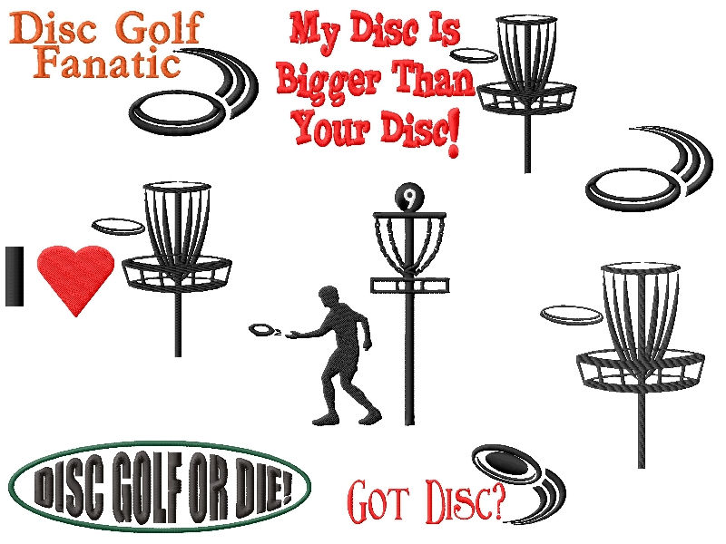 Disc Golf Embroidery Designs 2 Sizes,Small Space Room Interior Design Ideas