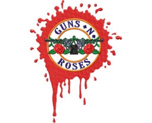 Bloody Guns N Roses Embroidery Design