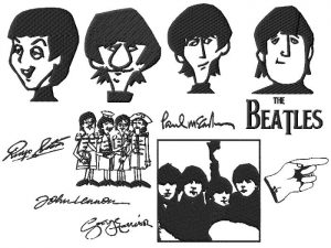The Beatles Embroidery Designs set 2