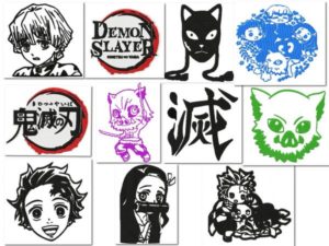 Demon Slayer Kimetsu no Yaiba Embroidery Designs
