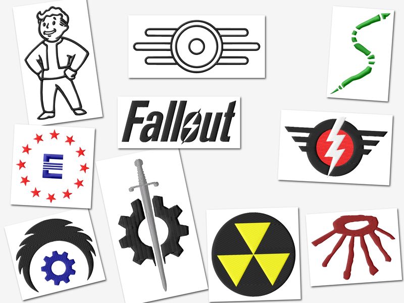 Fallout Gamer Embroidery Designs Set 