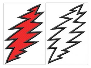 Grateful Dead Lightning Bolt Multi Size Embroidery Designs
