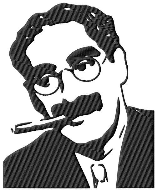 Groucho Marx Embroidery Design