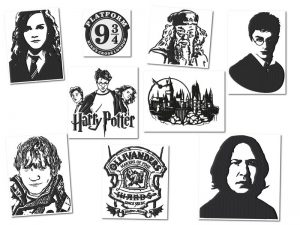 Harry Potter Blackwork Embroidery Designs