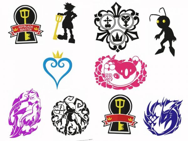 Kingdom Hearts Gamer Embroidery Designs Set
