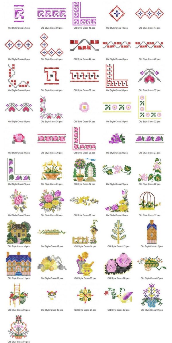 Old Style Cross Stitch Embroidery Designs