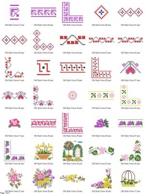 Old Style Cross Stitch Embroidery Designs P1