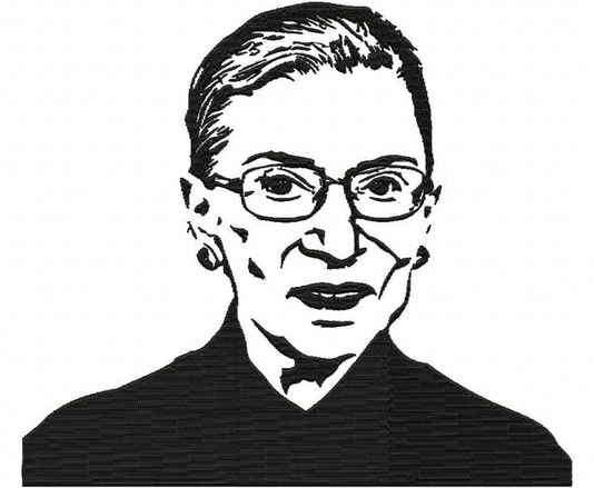 Ruth Bader Embroidery Design