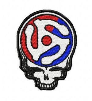 Grateful Dead Stealie Record Patch Embroidery Design