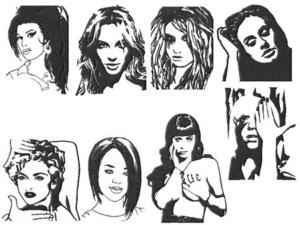Women Of Pop Embroidery Designs