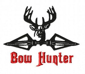 bow hunter embroidery design