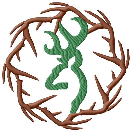 browning antler embroidery design
