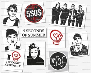 5 Seconds Of Summer Embroidery Designs