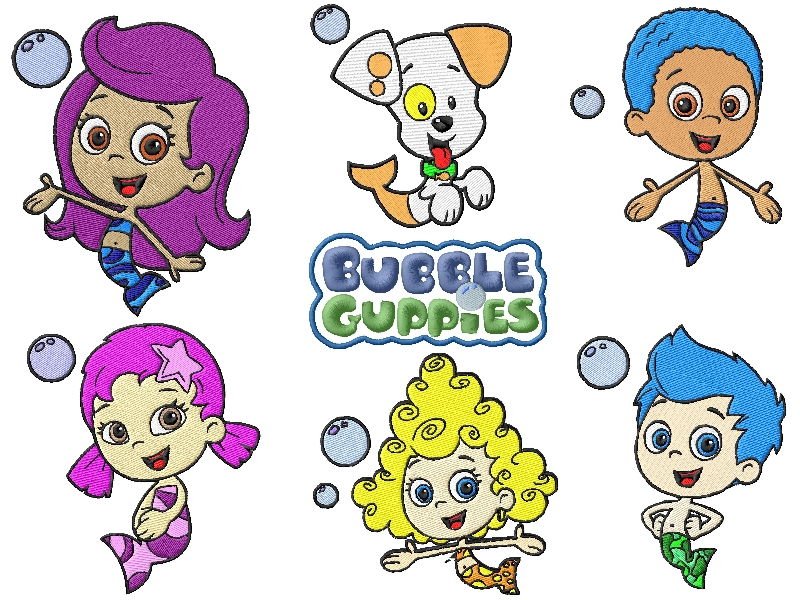 Bubble Guppies Embroidery Designs