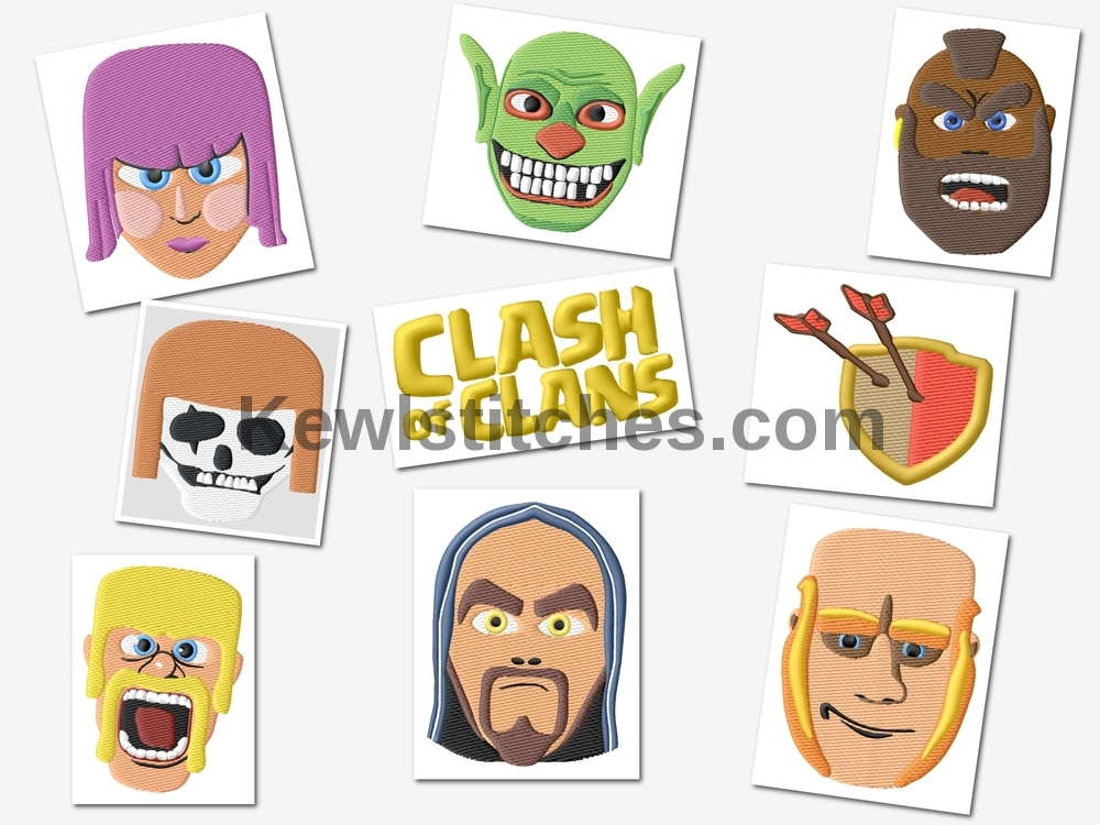 Clash Of Clans Embroidery Designs
