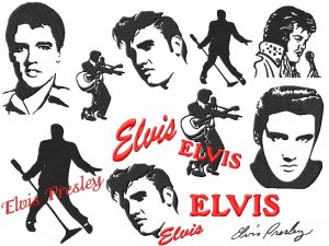 Famous People Elvis Embroidery Designs Set