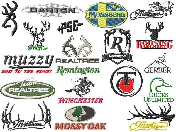 Hunting Logos Embroidery Designs Set