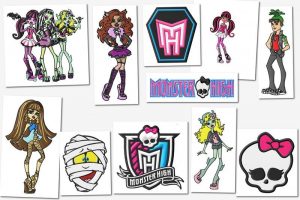 Monster High Embroidery Designs Set