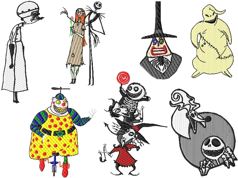 Nightmare Before Christmas Embroidery Designs Set 2