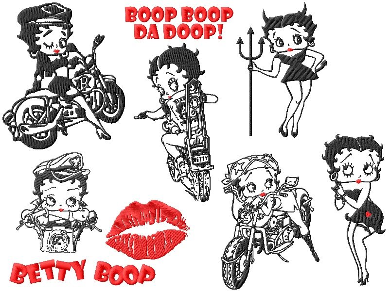 Betty Boop Embroidery Designs