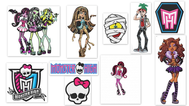 Monster High Embroidery Designs
