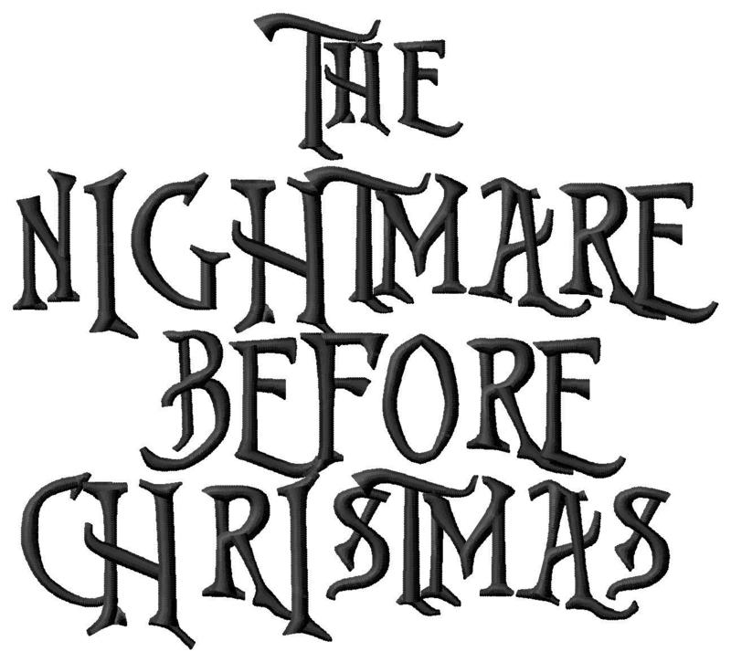 2 nightmare before christmas embroidery designs set 3 