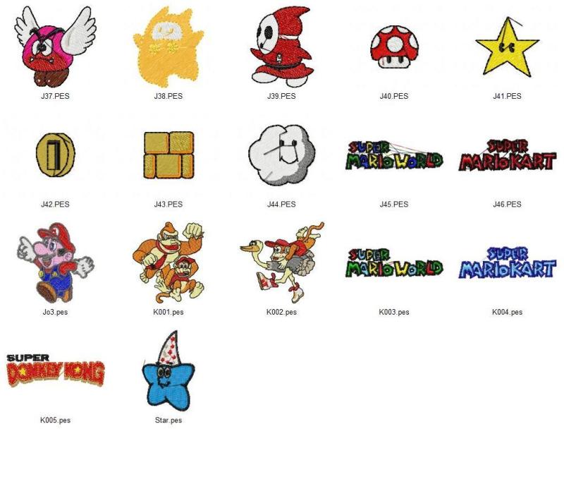 Super Mario Bros./Donkey Kong Embroidery Designs Set_P2