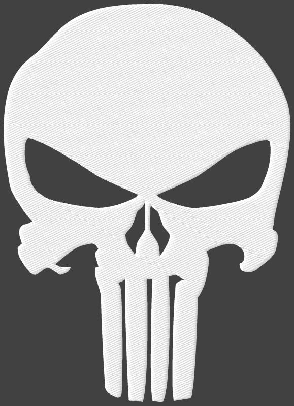 The Punisher Embroidery Design