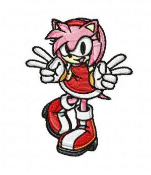 Sonic Amy Rose Embroidery Design