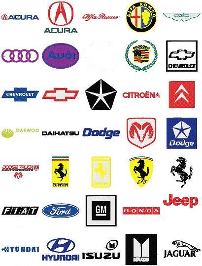 Automobile Car Logos Embroidery Designs