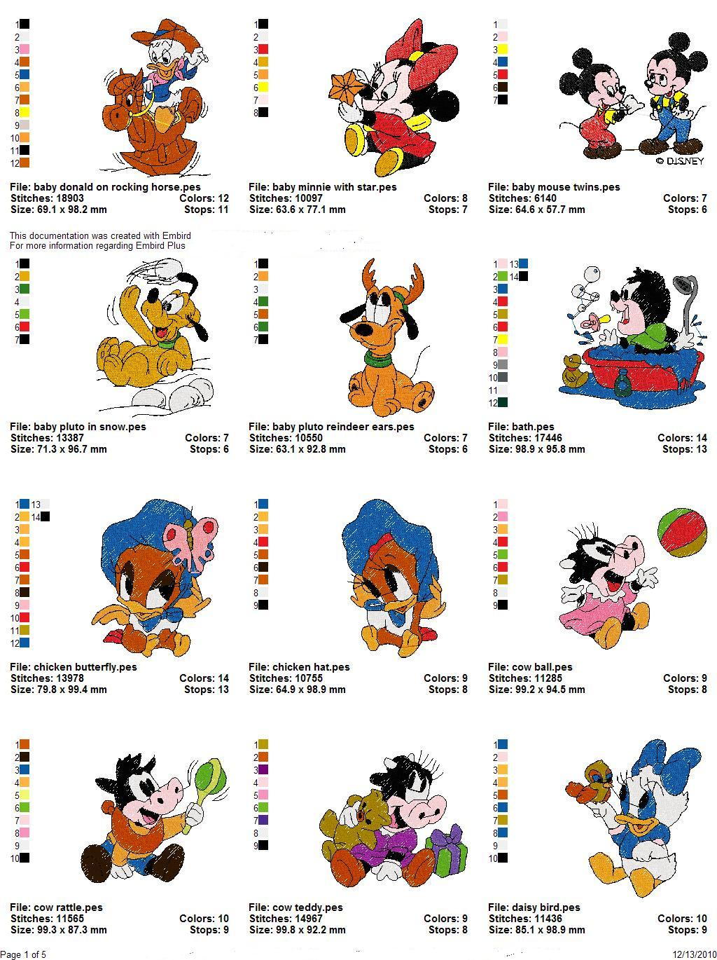 Disney Babies Embroidery Designs
