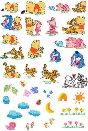 Disney Baby Pooh And Friends Embroidery Designs