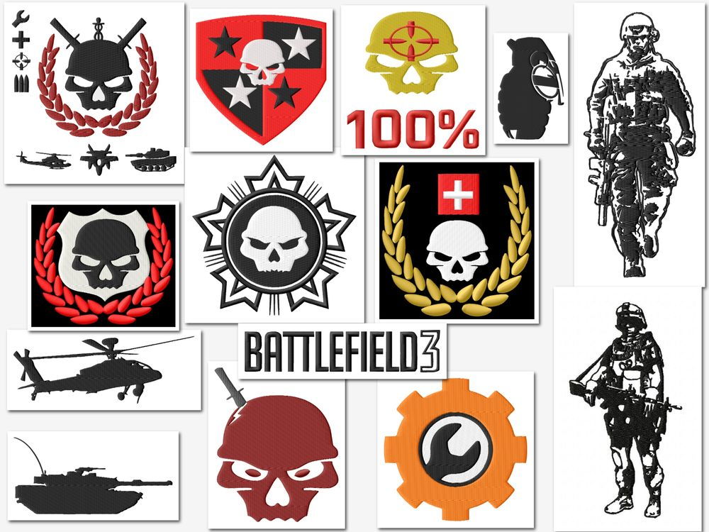 Battlefield Game (Gamer) Embroidery Designs