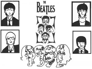 Beatles Embroidery Designs Set