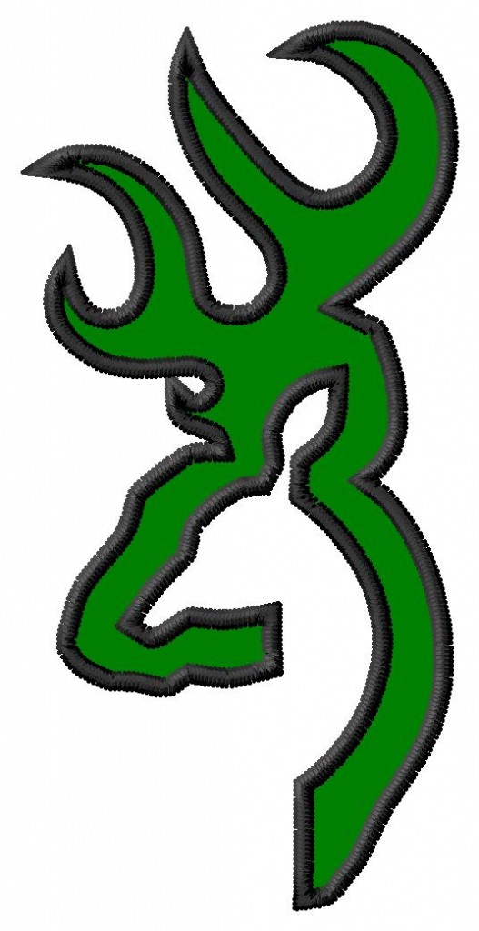 browning applique embroidery design