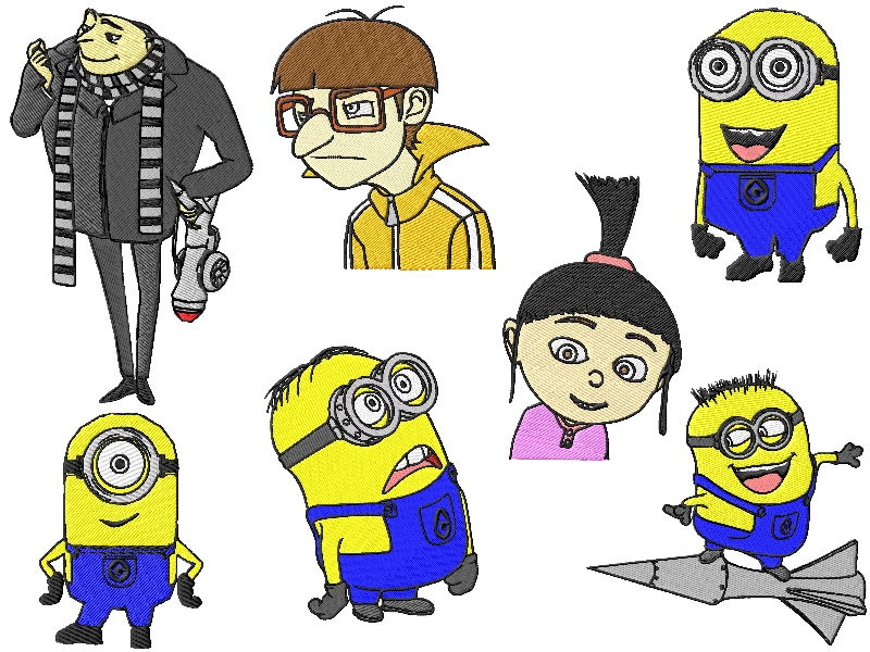 Despicable Me Embroidery Designs