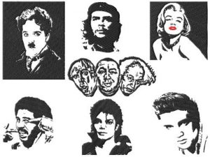 Famous People Embroidery Designs