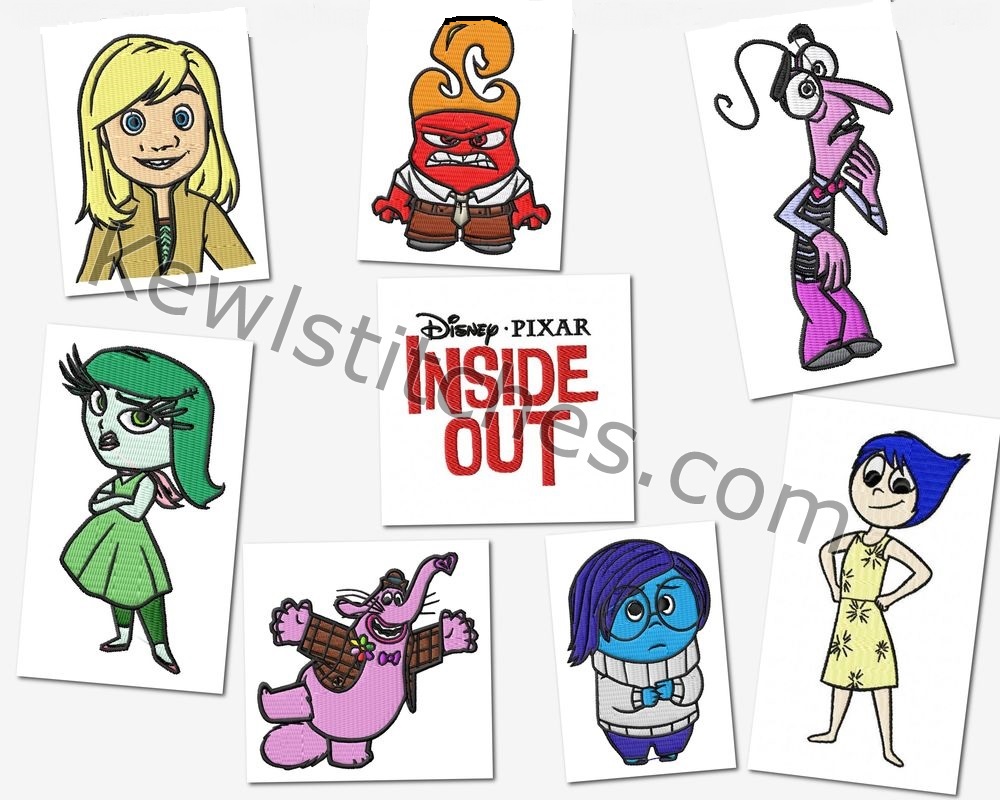 Disney's Inside Out Embroidery Designs