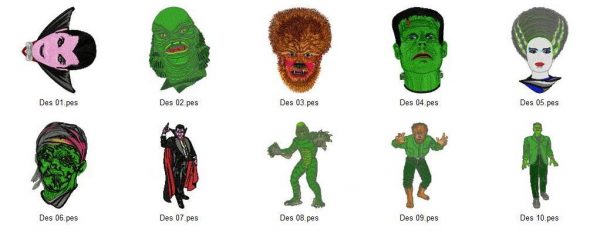 Movie Monster Xlarge Embroidery Designs