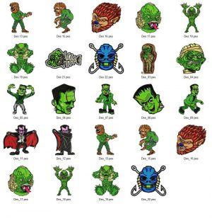 Movie Monster Embroidery Designs