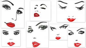 Sexy Faces Embroidery Designs Set 2