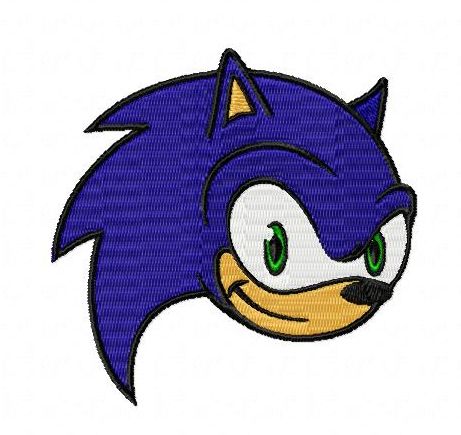 FREE Sonic The Hedgehog Face Embroidery Design