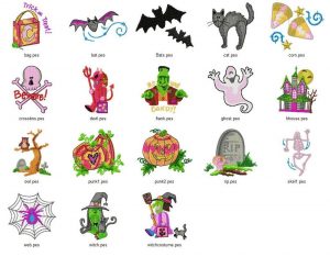 Trick Or Treat Embroidery designs