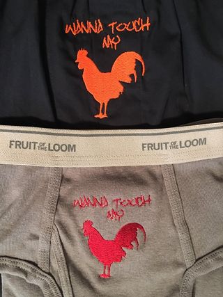 Funny Wanna Touch My Cock Embroidery Design