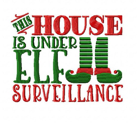 Elf Surveillance Embroidery Design