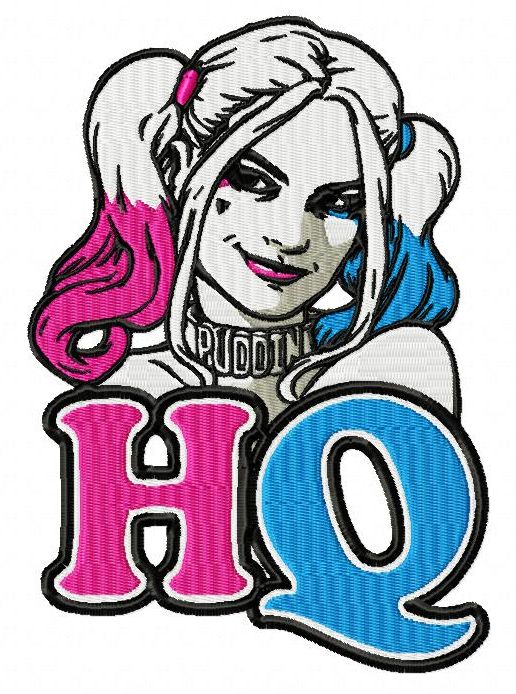 Suicide Squad Harley Quinn Embroidery Designs