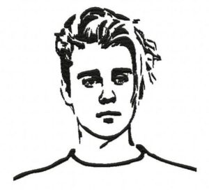 Justin Bieber Embroidery Design