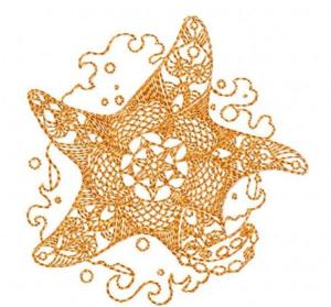 Mandala Starfish Embroidery Design