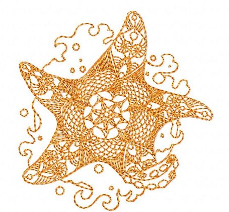 Mandala Starfish Embroidery Design
