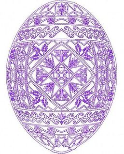 Mandala Mehndi Easter Egg Embroidery Design